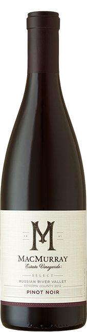 Bottle of Russian River Valley Pinot Noir from MacMurray Estate Vineyard