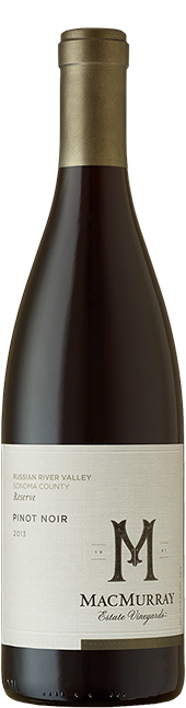 Bottle of Russian River Valley Reserve Pinot Noir from MacMurray Estate Vineyard