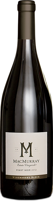 Bottle of Winemaker's Block Pinot Noir from MacMurray Estate Vineyard